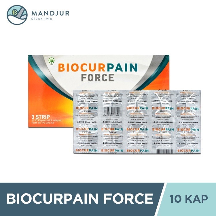 Biocurpain Force 10 Kaplet - Pereda Nyeri Persendian