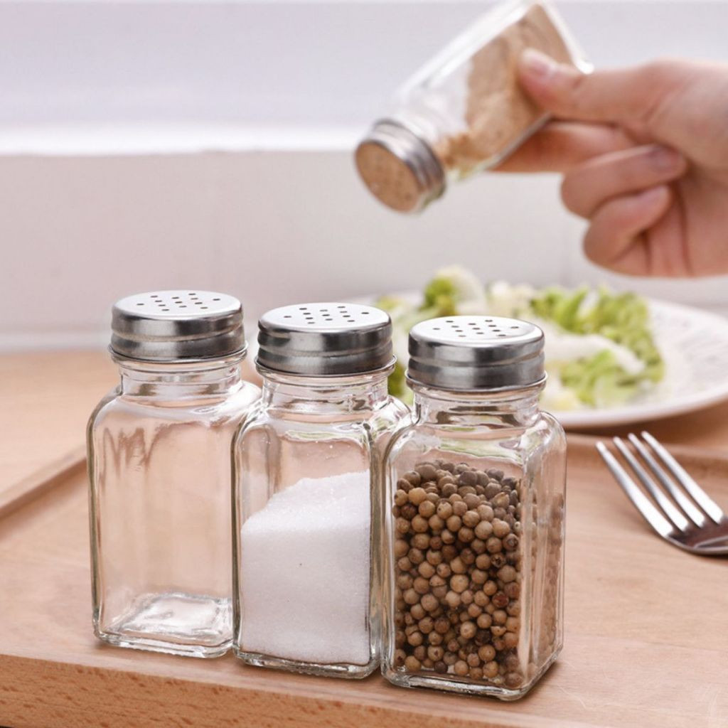 Jual Botol Bumbu Kaca 80ML Spice Bottle Seasoning Wadah Tempat Gula ...