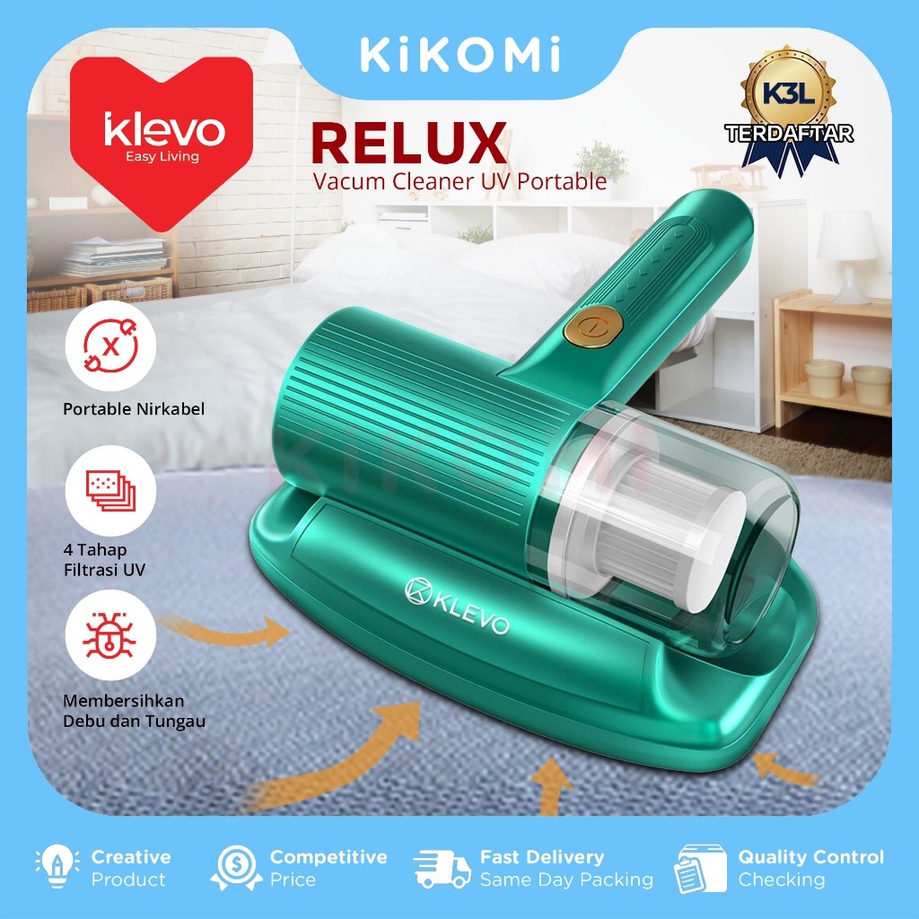 Jual KLEVO RELUX VACUUM CLEANER UV Mini Portable Penyedot Debu Anti ...