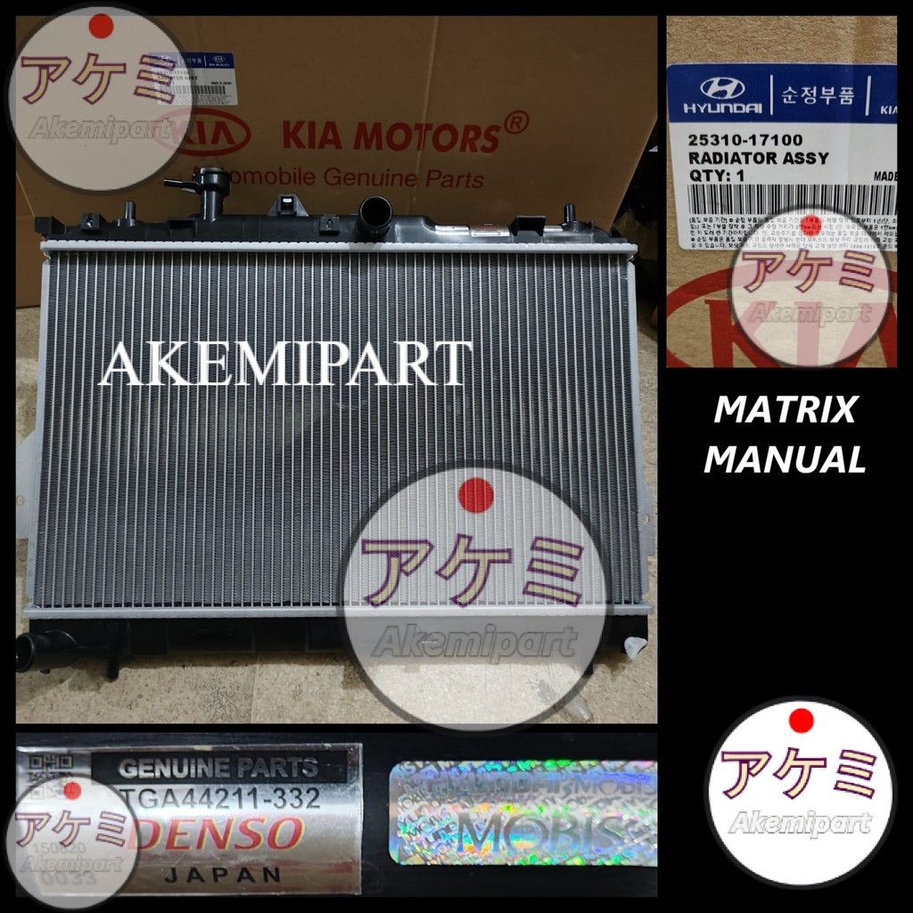 Jual RADIATOR ASSY HYUNDAI MATRIX MANUAL ORIGINAL ASLI DENSO JAPAN ...