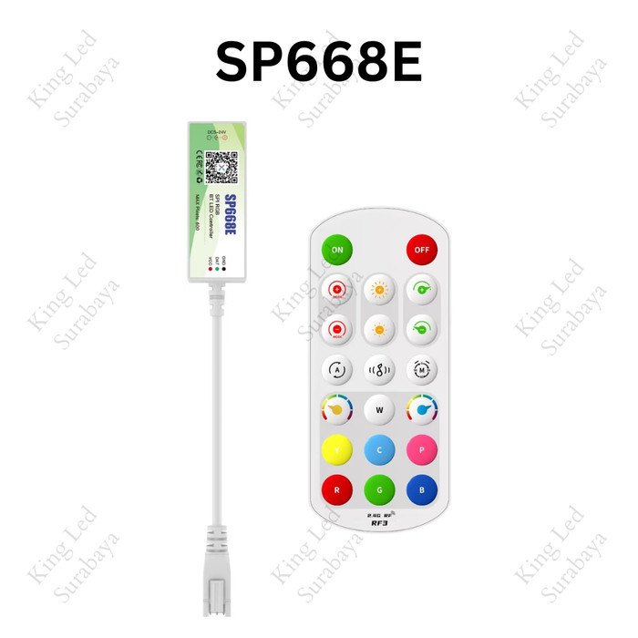 Jual Remote Controller Bluetooth IR Music SP668E 2.4G RF Lampu RGB LED ...