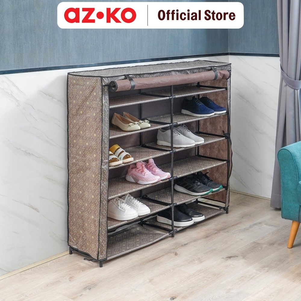 Jual AZKO Stora Rak Sepatu 6 Tingkat - Cokelat | Shopee Indonesia