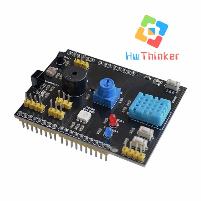 Jual PA99 Arduino dht11 lm35 buzzer ldr sensor multi fungsi Shield ...