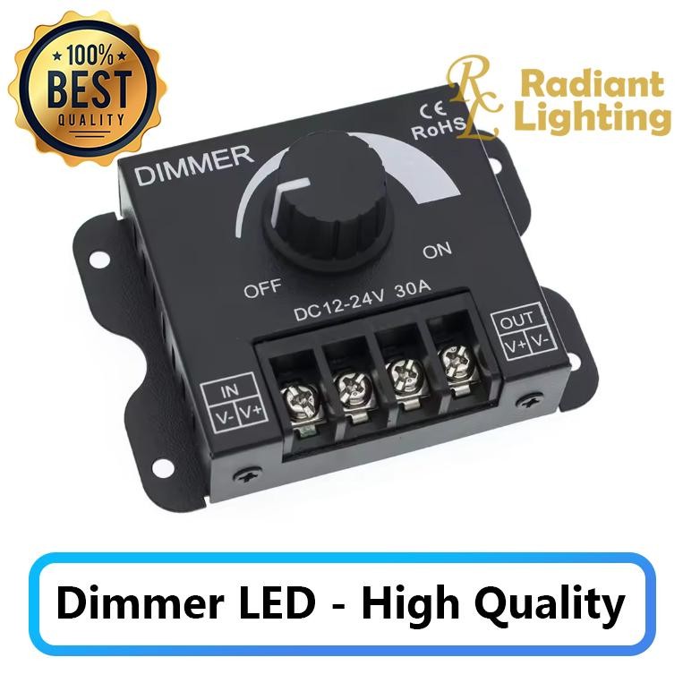 Jual Dimmer LED Strip DC 12V 24V 30A Pengatur Kecerahan Brightness ...