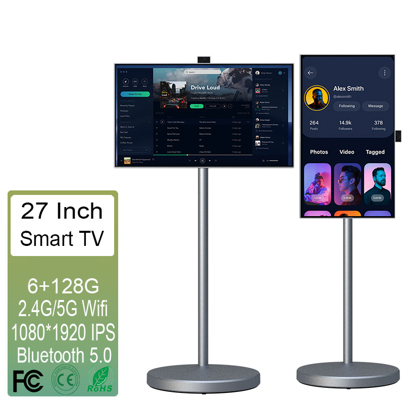 Jual 27 Inch Smart Display Screen 6+128g Wireless Android TV Portable ...