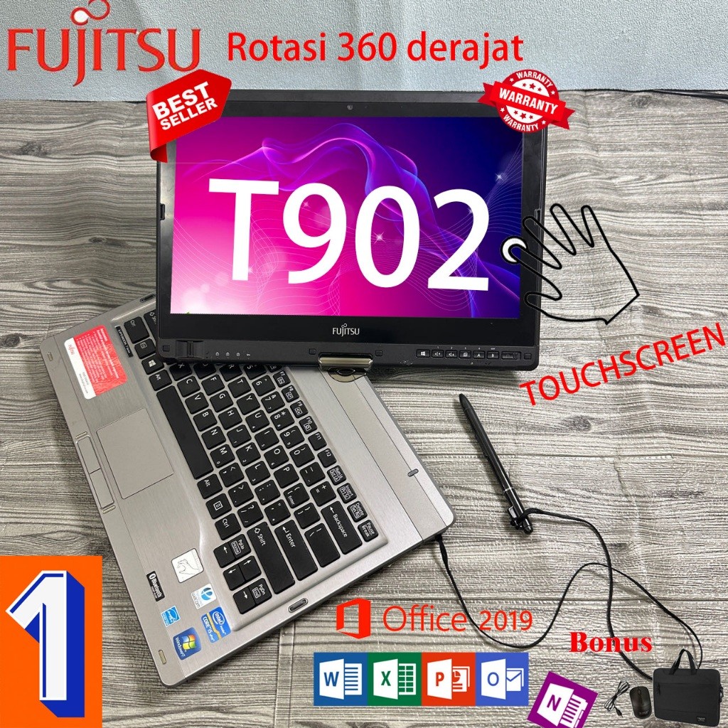 Jual Laptop Fujitsu Lifebook T902 Touchscreen Tablet PC Hibrida 2