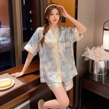IS Baju Tidur Wanita Satin Premium Baju Tidur Satin Baju Tidur Piyama Wanita Import Baju Tidur