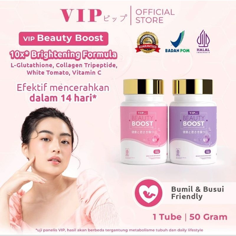 Jual VIP Beauty Boost / VIP Booster 10x Brightening L-Glutathione ...