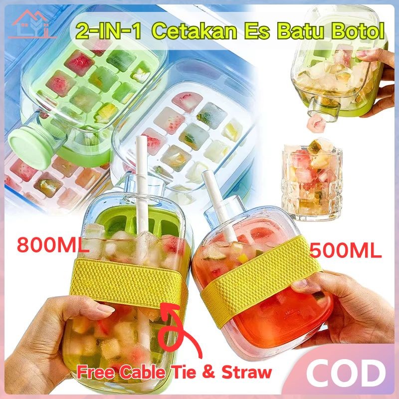 Jual 【Pengiriman Jakarta】2PCS Botol Cetakan Es Batu 2-IN-1 FREE Cable ...