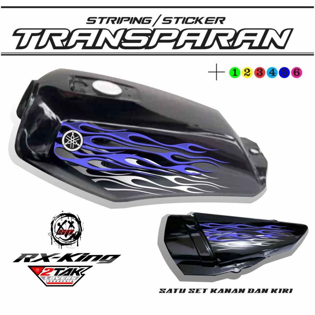Jual STRIPING STICKER TRANSPARAN YAMAHA RK KING VARIASI DESIGN TERBARU ...