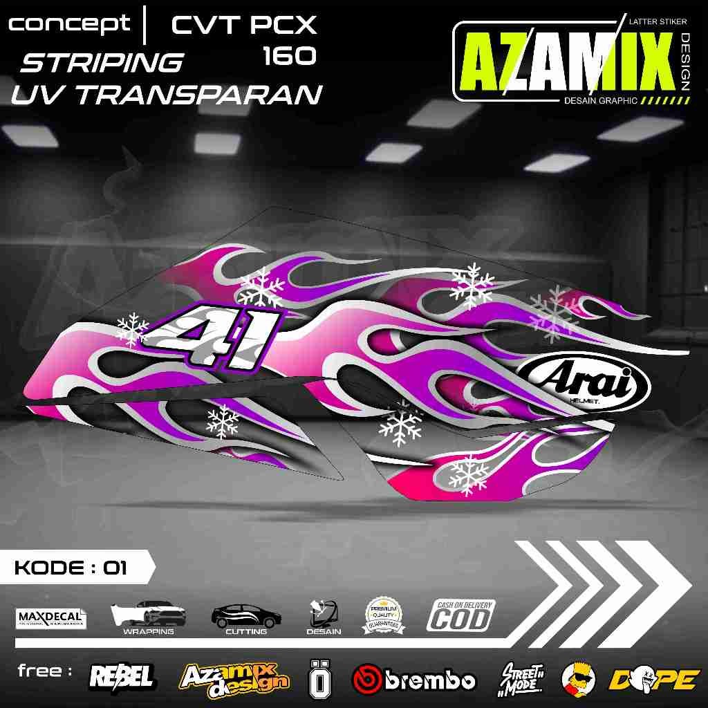 Jual STICKER CVT PCX 150 - STICKER CVT PCX 150 MOTIF API PREMIUM - RON ...