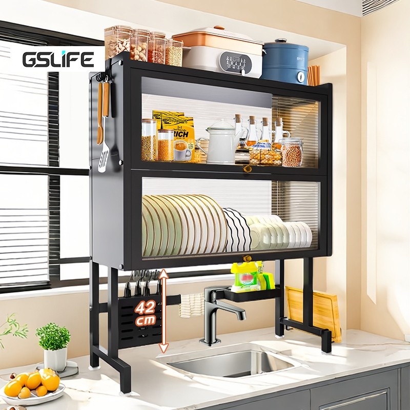 Jual GSLIFE 1/2 Susun Rak Piring Wastafel Dengan Kabinet Rak Wastafel ...