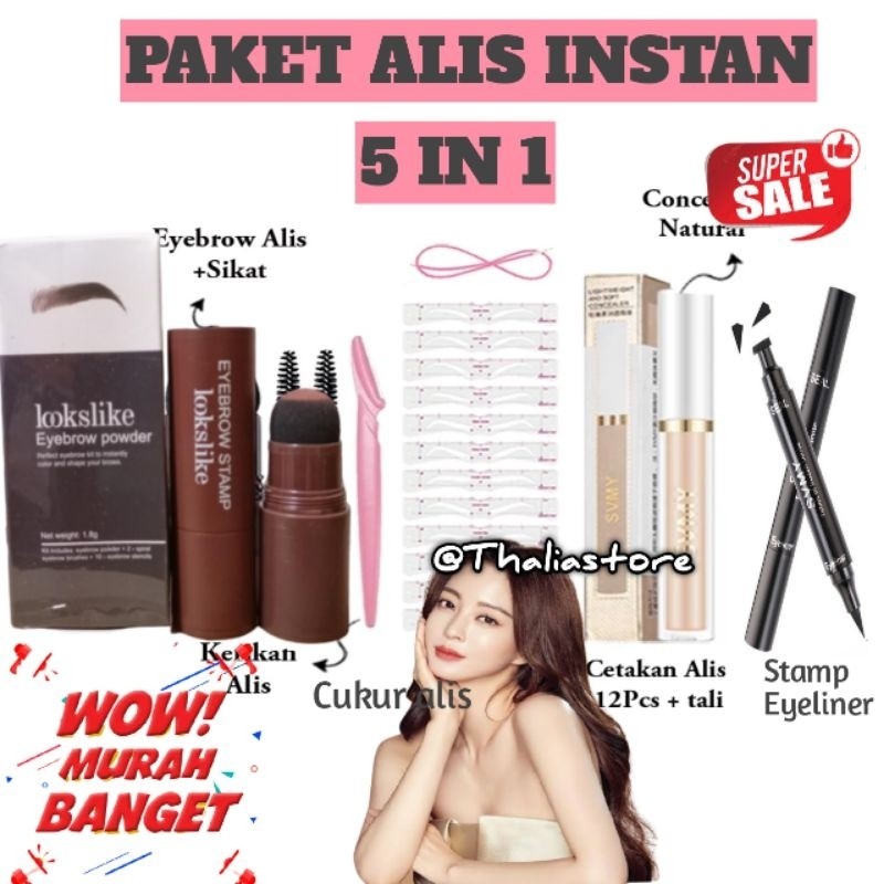 Jual PAKET 5 IN 1 Alis instan EYEBROW PAKET ALIS INSTAN 5 IN 1 EYEBROW ...