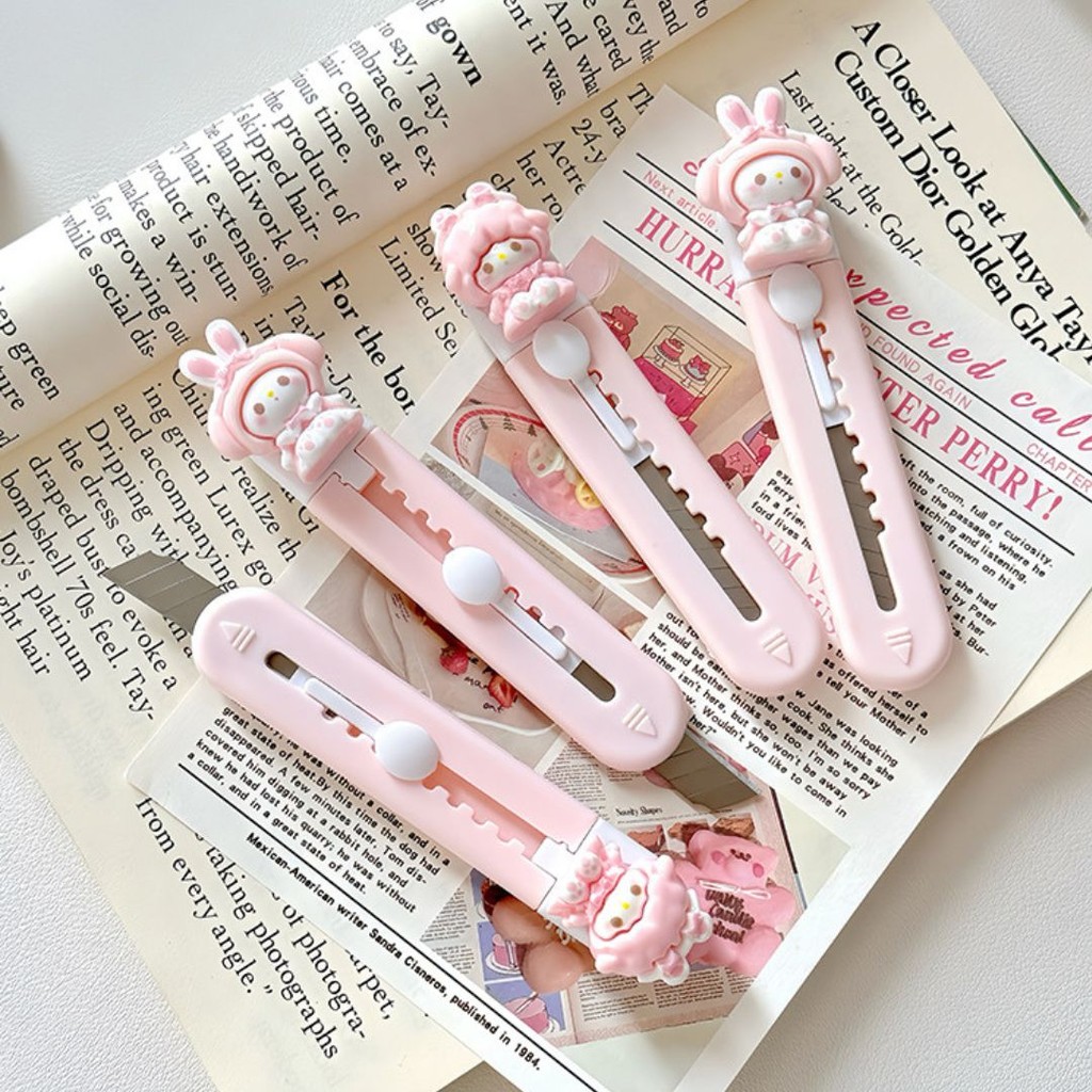 Jual -SS- CUTTER MINI KAWAII UNTUK UNBOXING PAKET / CUTTER CUTE PINK ...