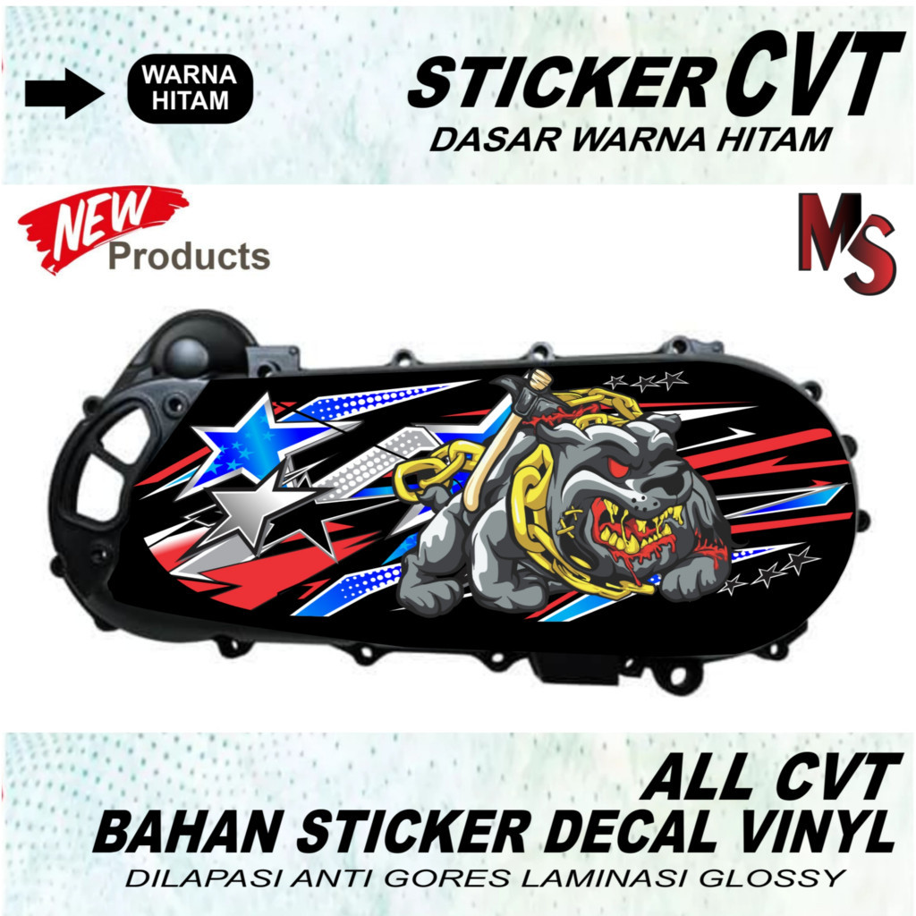 Jual STIKER VARIASI STICKER BAK CVT DECAL MOTIF BINTANG STAR ALL CVT ...