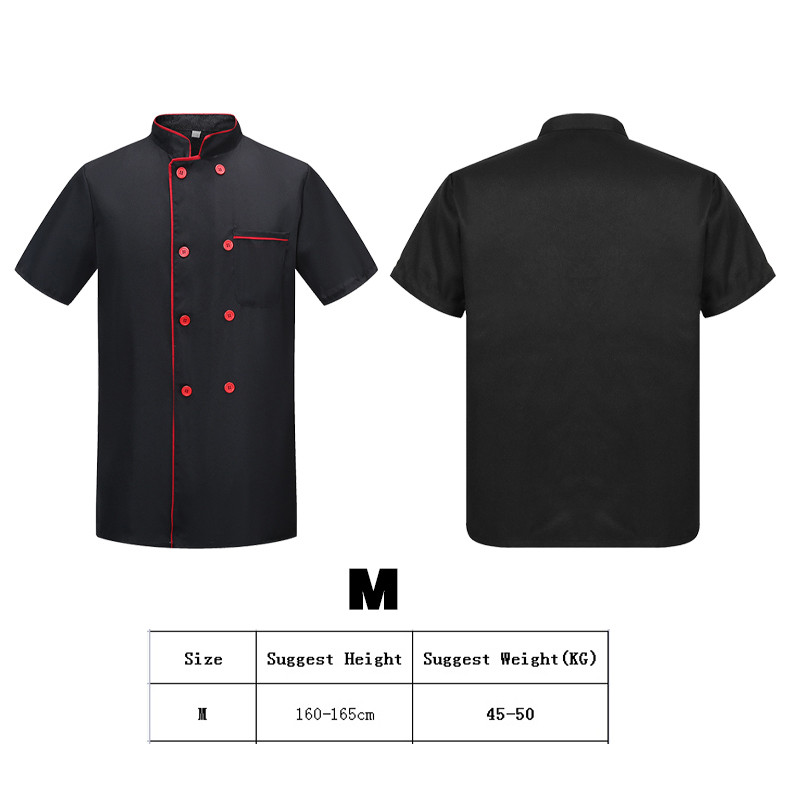 Jual Chef Jacket Lengan Pendek Premium Baju Koki Kerja Anti Noda Cocok ...