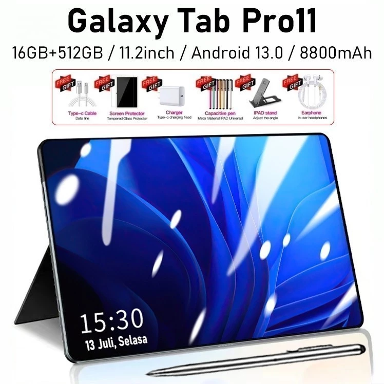 Tablet 12 Inch Pro16 Android 12 Multifungsi