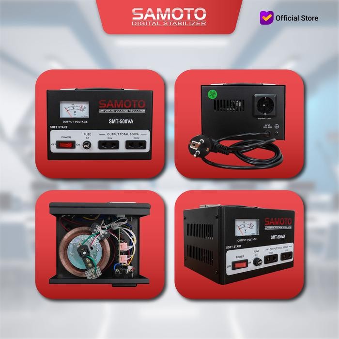 Jual Stabilizer SAMOTO 500VA Stavol SERVO Motor Single Phase Stabilizer ...