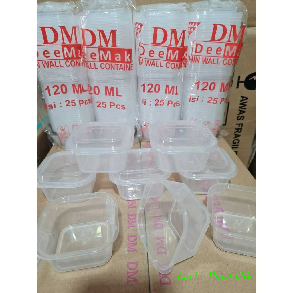Jual THINWALL DM SQUARE THINWALL DM 120ML 1pack isi 25pcs | Shopee ...
