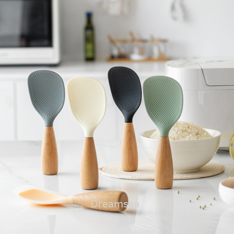 Jual Heat-resistant Rice Spoon Household Non Sticky Rice Spoon Vertical ...