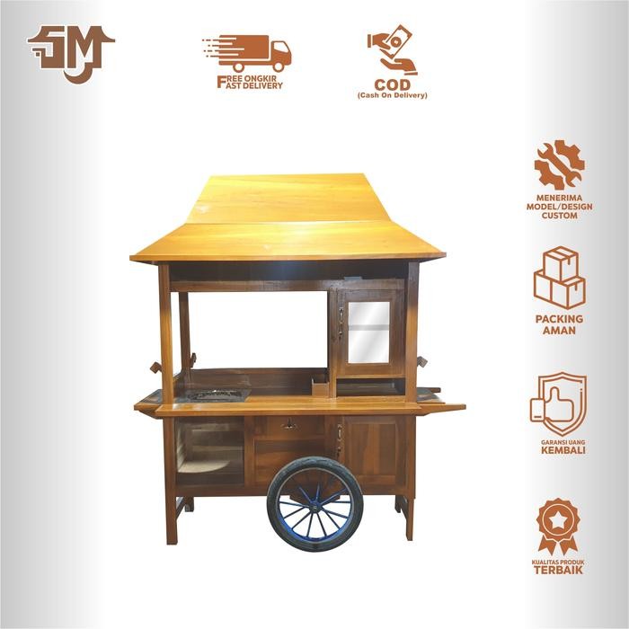 Jual Gerobak Jualan Grobak Bakso Joglo - Kayu Mahoni, Sahabat | Shopee ...