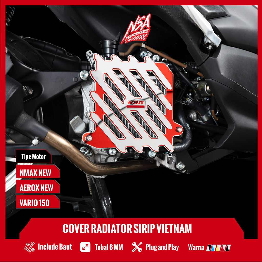 Jual NSA COVER RADIATOR AERO VIETNAM VARIO 150 Vario 160 AEROX NMAX NEW ...