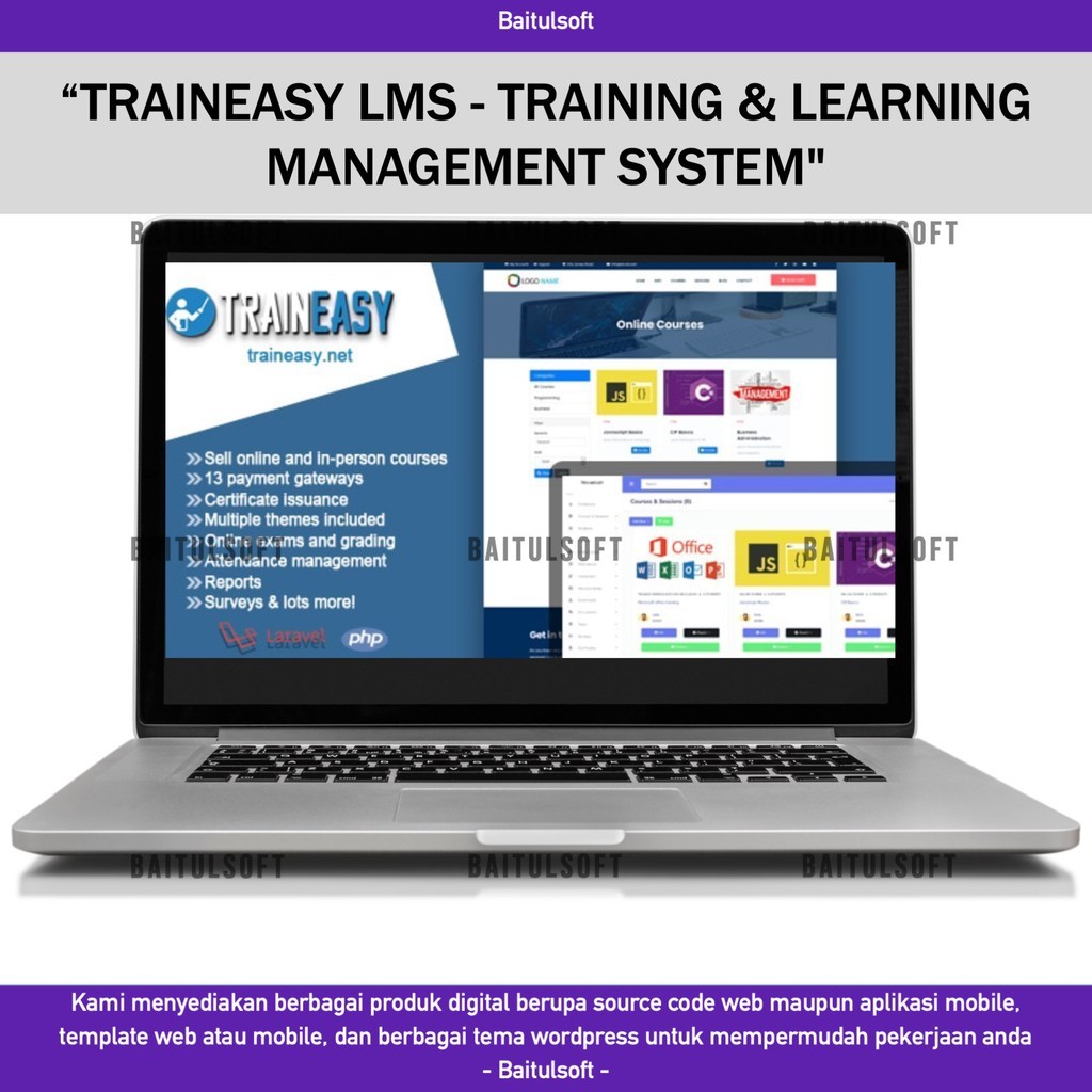Jual SOURCE CODE APLIKASI WEB TRAINEASY LMS - TRAINING & LEARNING ...