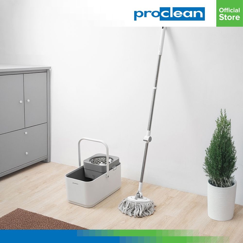 Jual Proclean Set Alat Pel Putar Dengan Ember Peras & Brush - Abu-Abu ...