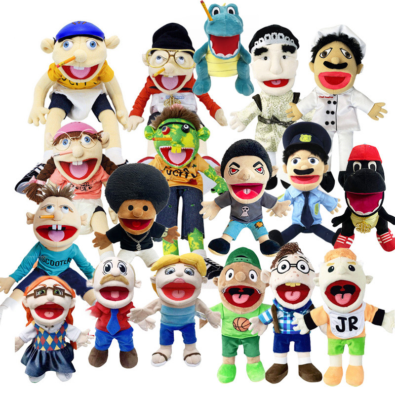 Títere De Mano Jeffy De 60 Cm – Marioneta De Peluche Con Ropa Y Accesorios Quitables, Ideal Para Juegos De Rol, Regalos De Cumpleaños Y Navidad Para Niños