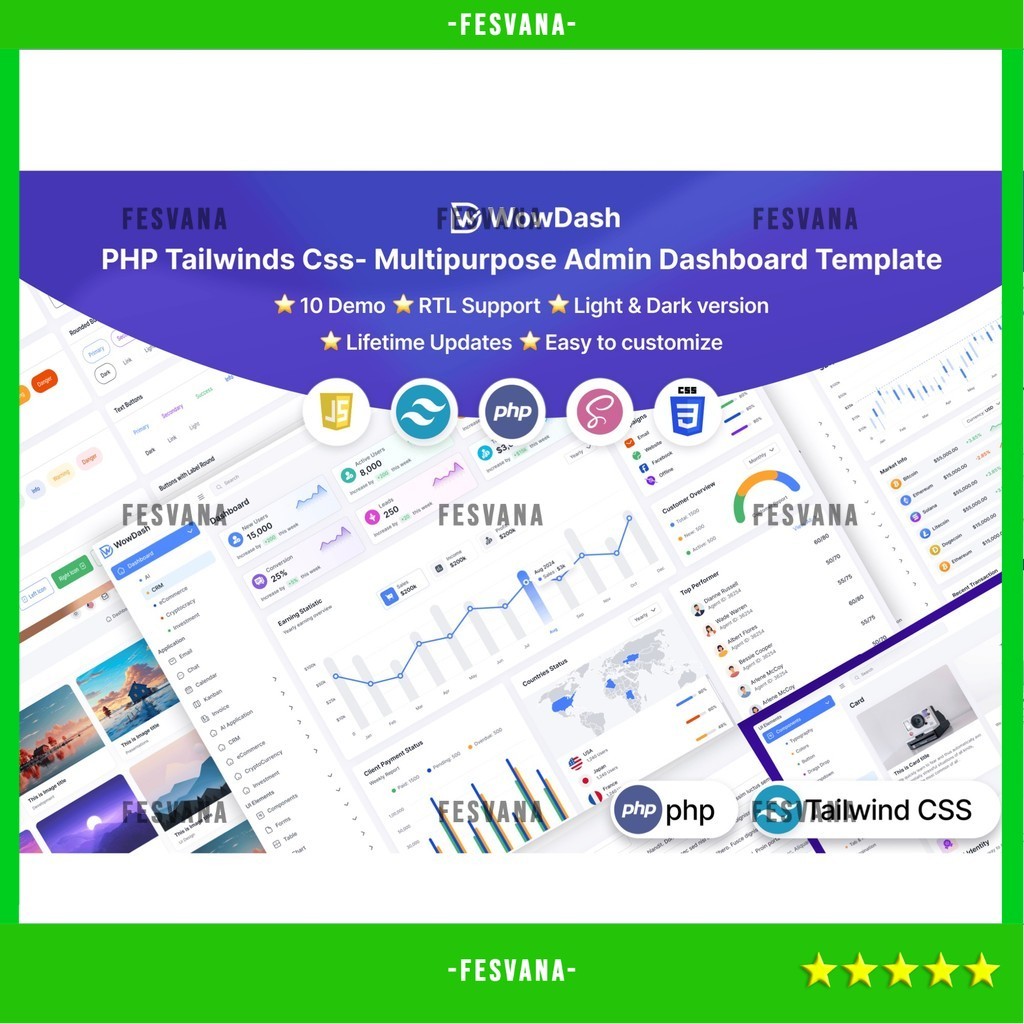 Jual WEB TEMPLATE WOWDASH - PHP TAILWINDS CSS - MULTIPURPOSE ADMIN ...