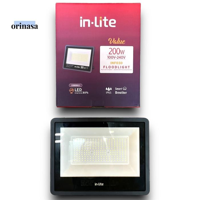 Jual Lampu LED Sorot Flood Light Inlite Value INF030 200W 200 Watt ...