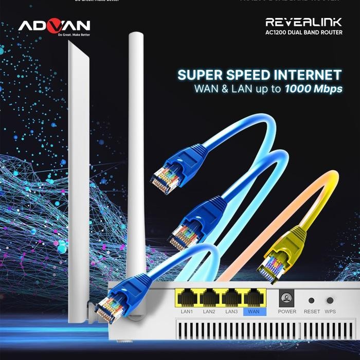 Jual ADVAN REVEALINK Dual Band Router Wireless AC1200 WIFI GIGABIT MU ...