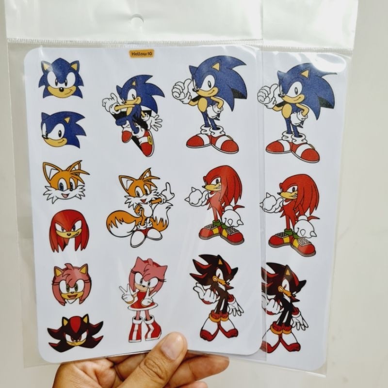 Jual STICKER SONIC THE HEDGEHOG MAINAN ANAK STIKER SONIC BOTOL HELM ...