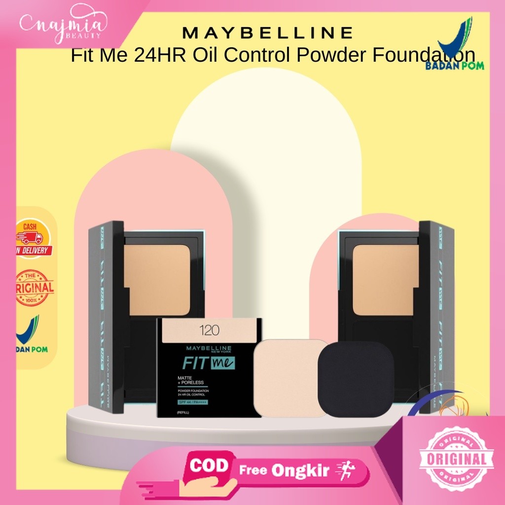 Jual Najmia 2 (Beli 2 lbh murah) Maybelline Fit Me 24Hr Oil Control
