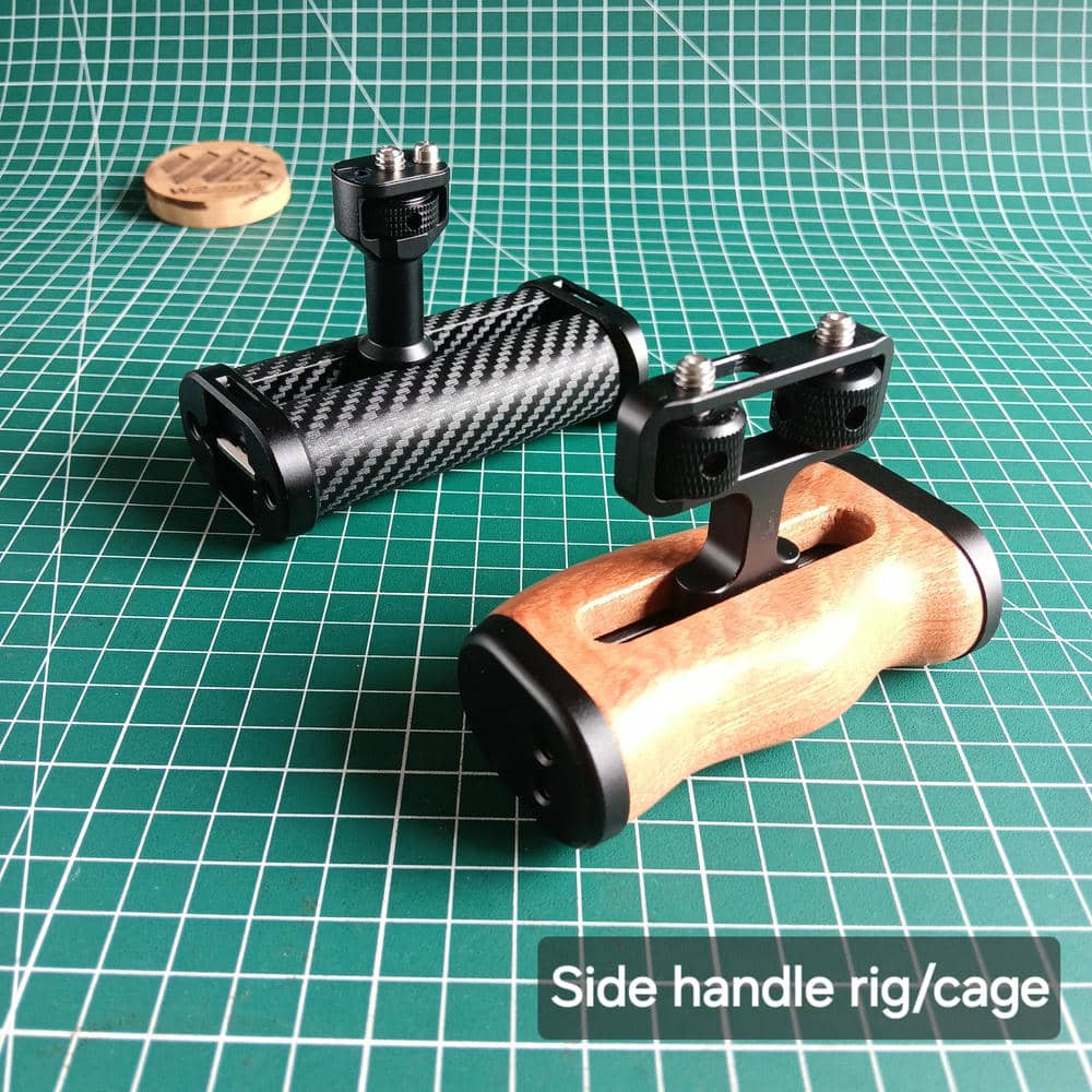 Jual Wooden Carbon Fiber Side Handle Grip Hand Rig Camera | Shopee ...