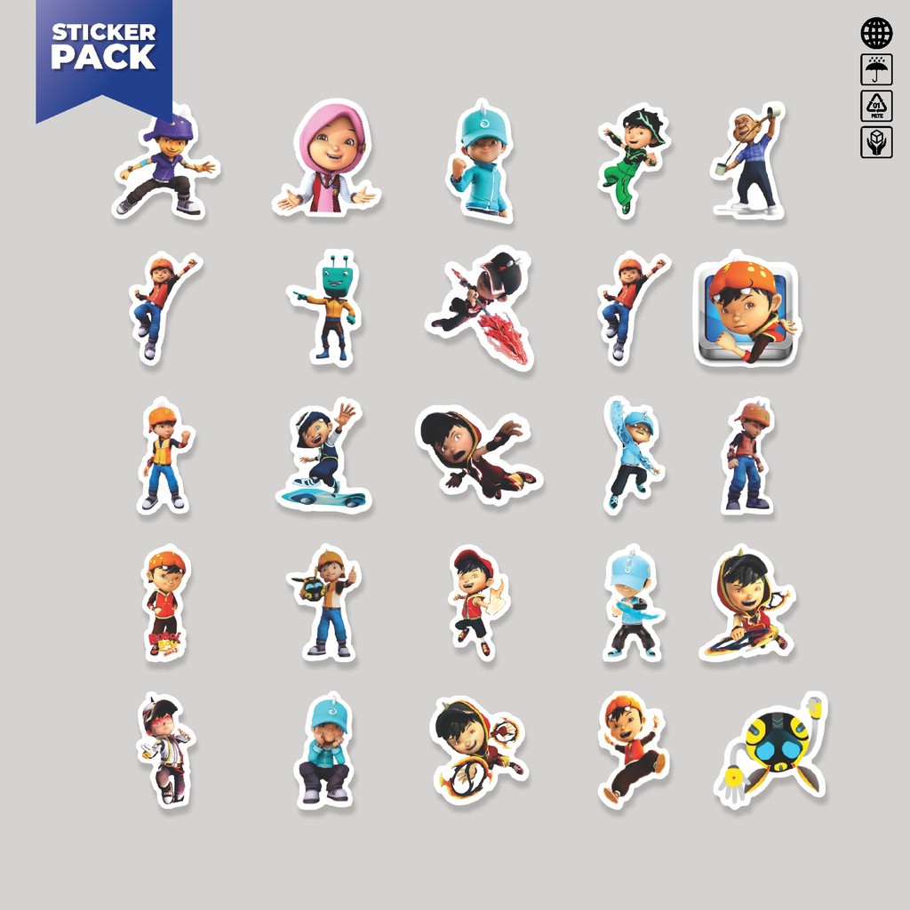 Jual [100PCS]Stiker Pack Sticker Kartun Boboiboy Sticker Aesthetic ...
