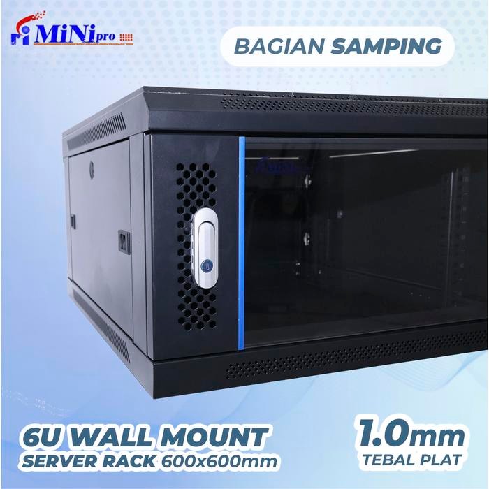 Jual Minipro Rack Server 6U 600x600mm Wall Mount Rack - Hanya Rack Saja ...