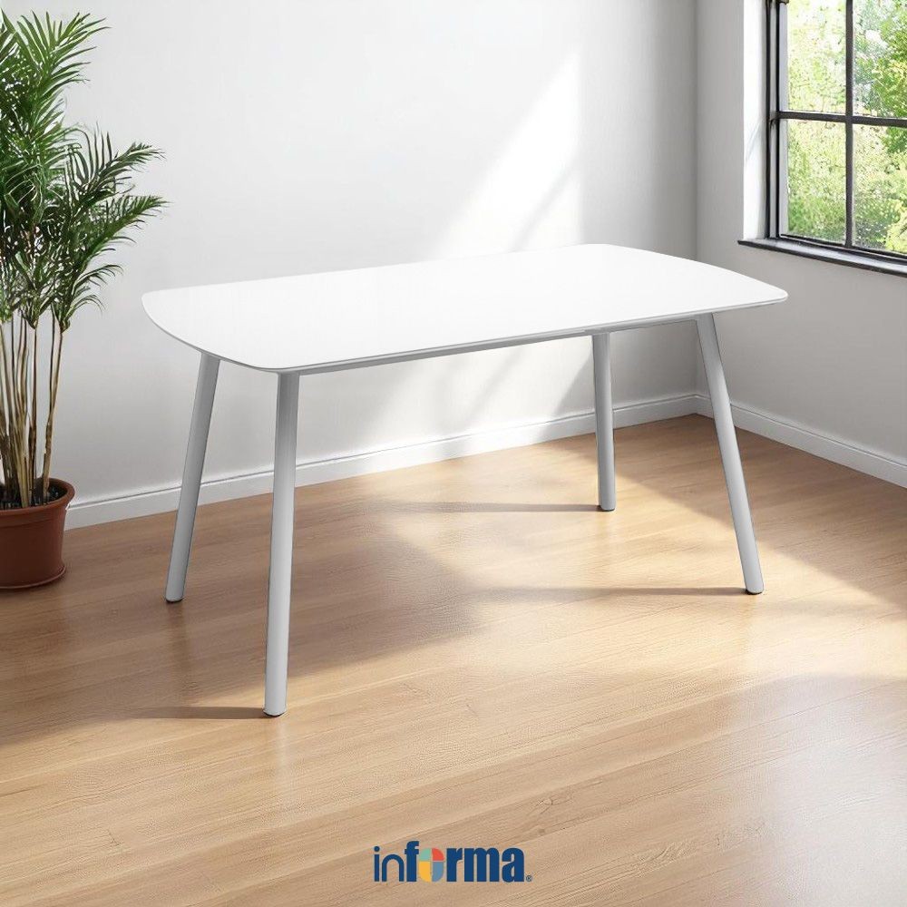 Jual Informa Hallie Meja Makan - Putih Dining Table Dinner Table Meja ...