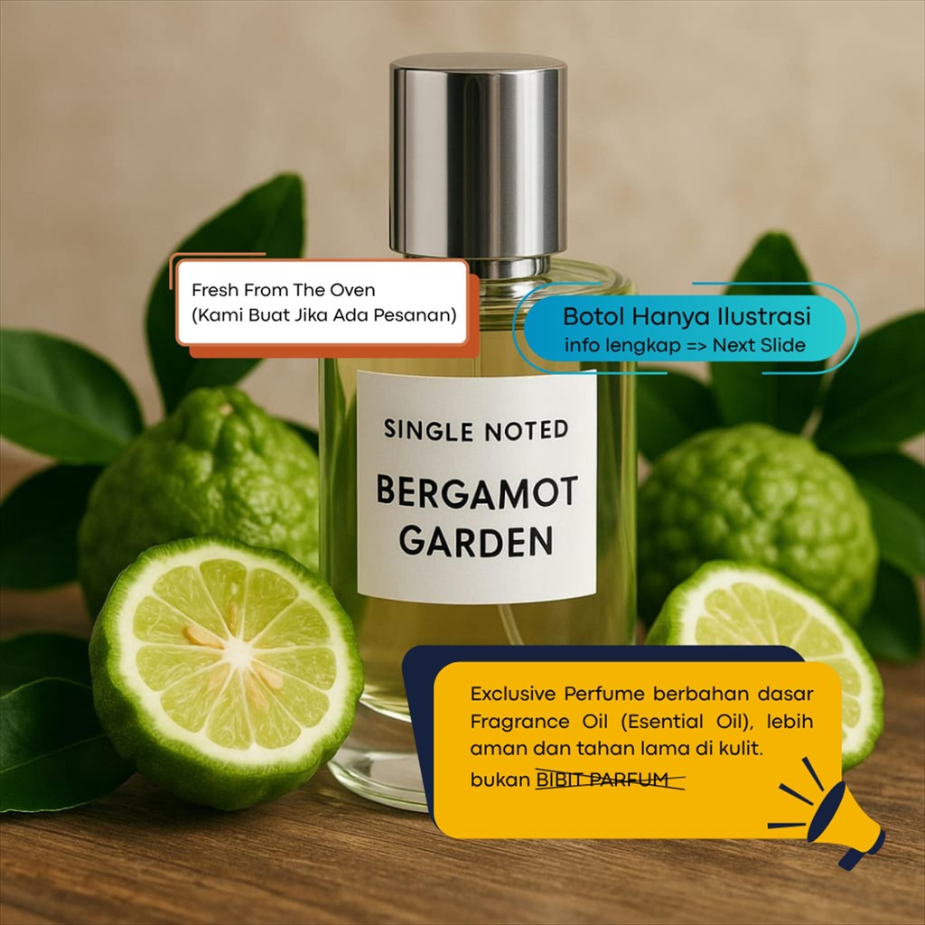 Bergamot Garden Fragrance Oil Perfume (Esential Oil) EDT EDP Extrait - Main Image