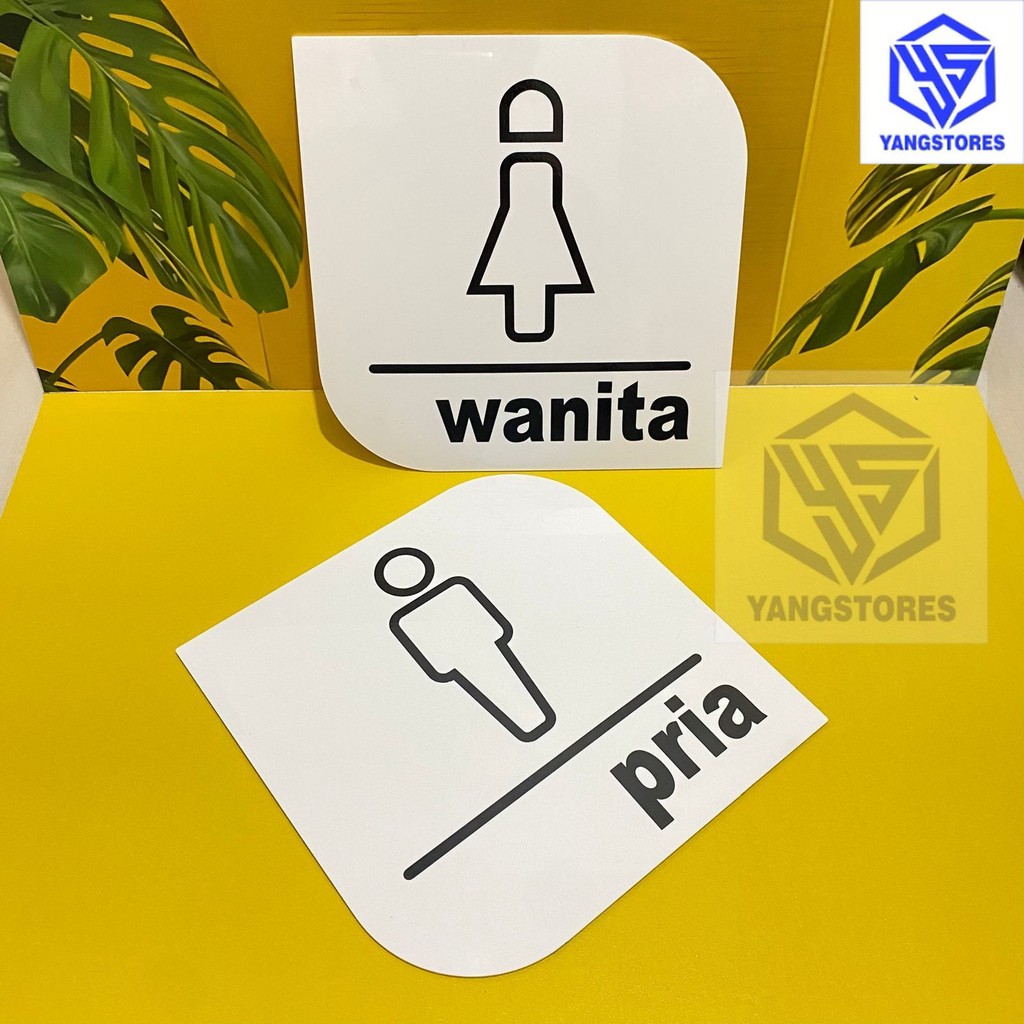 Jual VA Papan Tanda Toilet Akrilik / Signage toilet Cafe / Sign ...