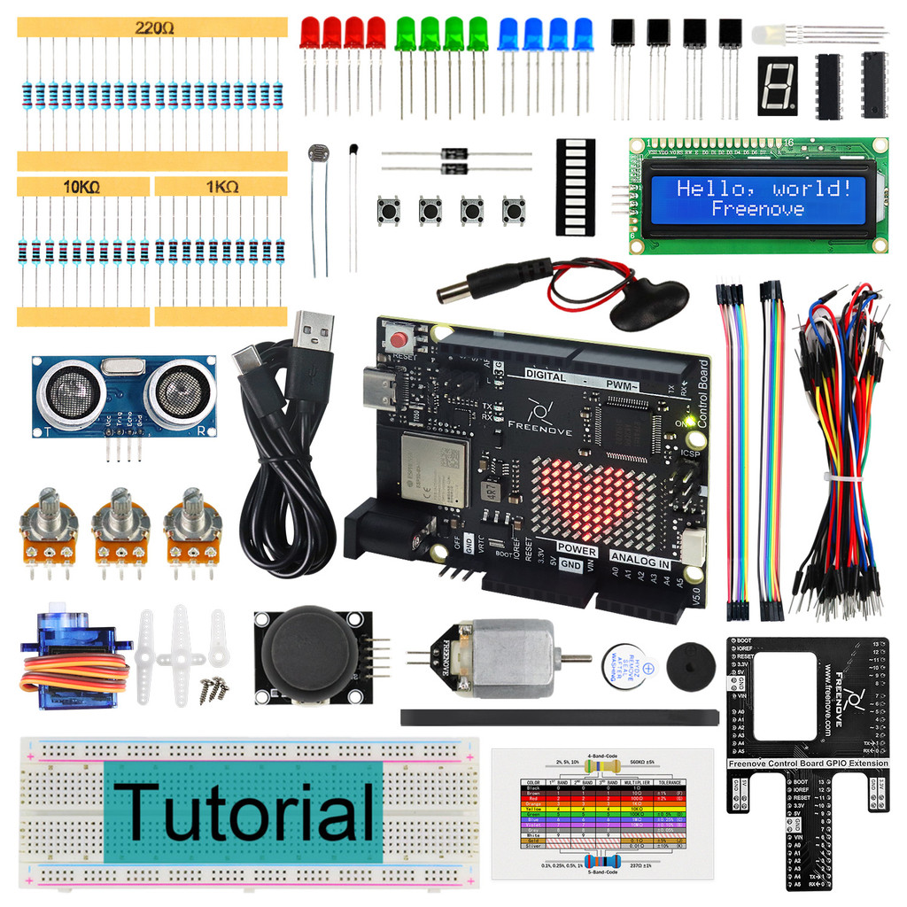 Jual Freenove Super Starter Kit for Arduino UNO R4 V5 WiFi Mini, Arm ...