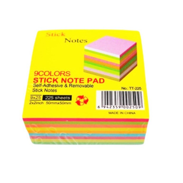 Jual JOYKO Sticky Note MMS-3 Besar 9 Warna 76 x 76 MM/Pack 225 Lembar ...
