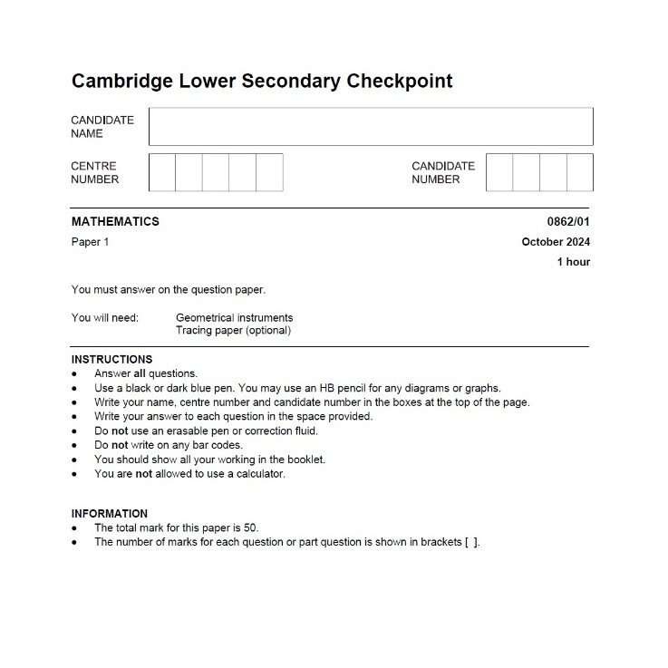 Jual [Hardcopy] Lower Secondary Checkpoint Math October 2024 | Shopee ...