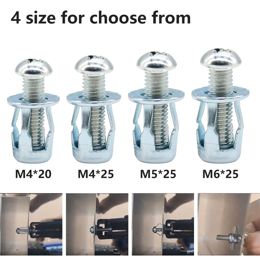 Jual 10Pcs Jack Nut/Rivet Plat Metal Sekrup M5 / M6 Rivet Fiser Mur ...