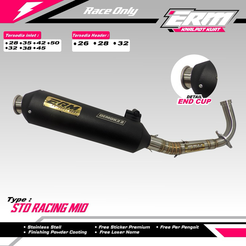 Jual KNALPOT STD RACING MIO ORIGINAL ERM_KNALPOTco | Shopee Indonesia