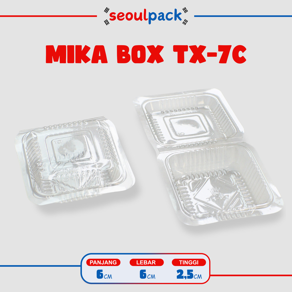 Jual Mika Box Kue Mini TX-7C (100pcs) - Mika Kue, Mika Snack, Box Mika ...