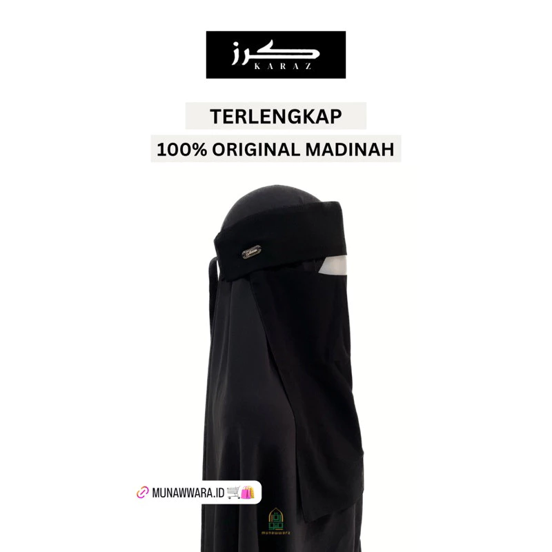 Niqob Cadar Poni Bandana Hidden Eyes Pad Kaku Asli Saudi