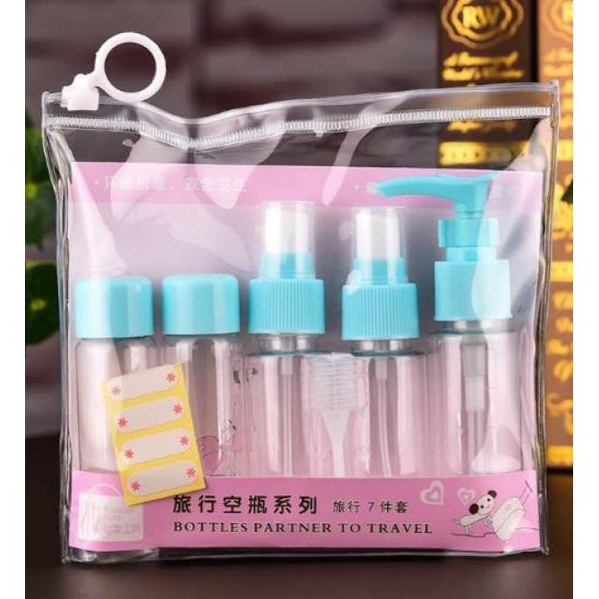 Jual (GA777) botol travel kit isi 6 / 5 in 1 Travel Toiletries Kit Set ...