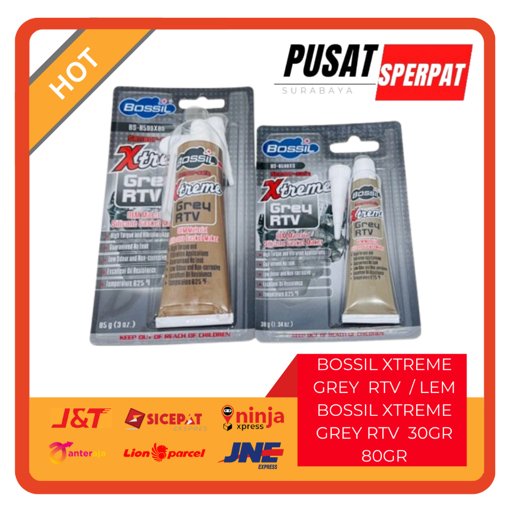 Jual BOSSIL - lem bossil bosil xtreme x-treme grey RTV 38 gram 85 gram ...