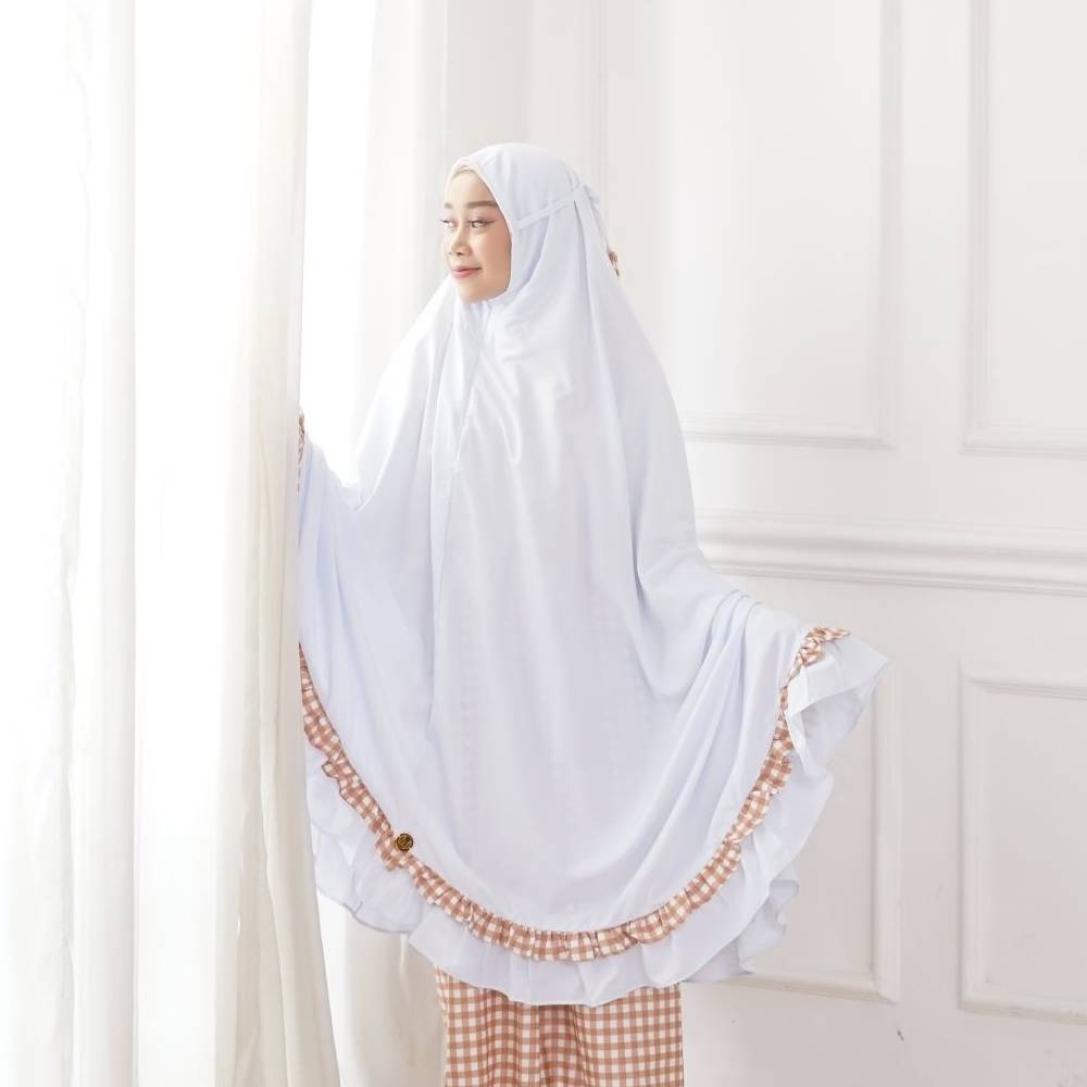 Mukena Santri Polos - Sarah Series Autumn Coklat / Mukena Santriwati Gontor / Mukena Pondok Pesantren Gontor Darussalam